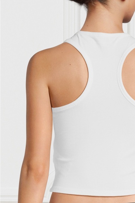SL DENISE RIB LOGO T PURE WHITE 4