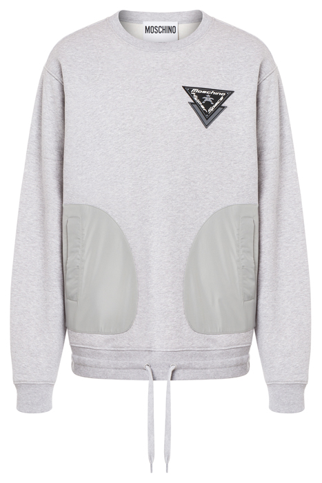MOSCHINO HYPER SPACE COTTON SWEATSHIRT GREY 3