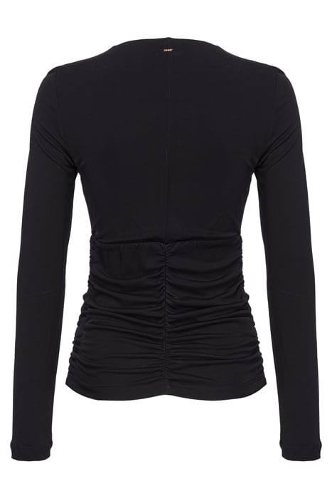 MARTELLO MAGLIA JERSEY CREPE DRAPPEGGIATO BLACK 2