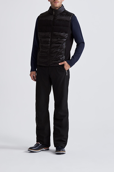 BLACK MIXED FABRIC IKKS X DUVILLARD BODYWARMER BLACK 3