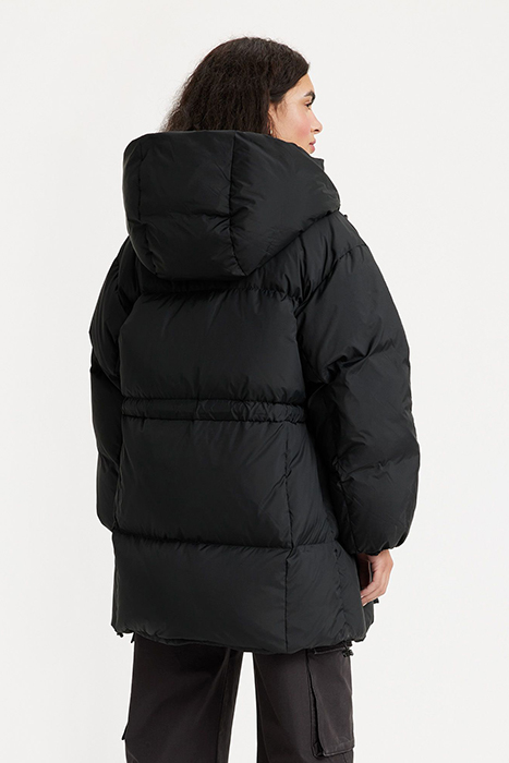 PILLOW PUFFER COAT IN BLACK 2