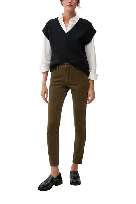 S.OLIVER PANTS DARK OLIVE 3