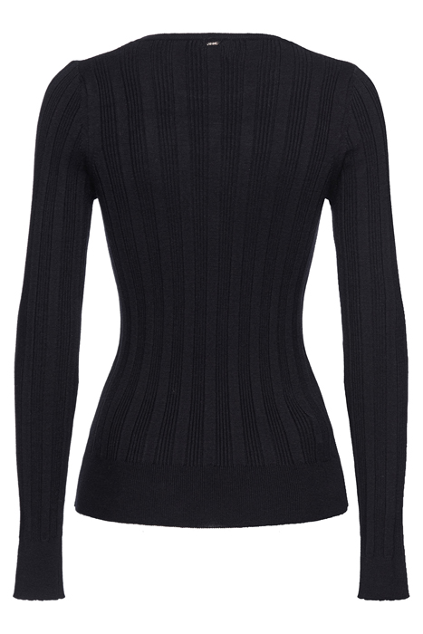 MANGANO MAGLIA MIX COSTINA VISCOSA MANO CALDA BLACK 2