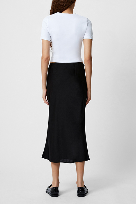 SATIN SLIP MIDI SKIRT BLACK 2