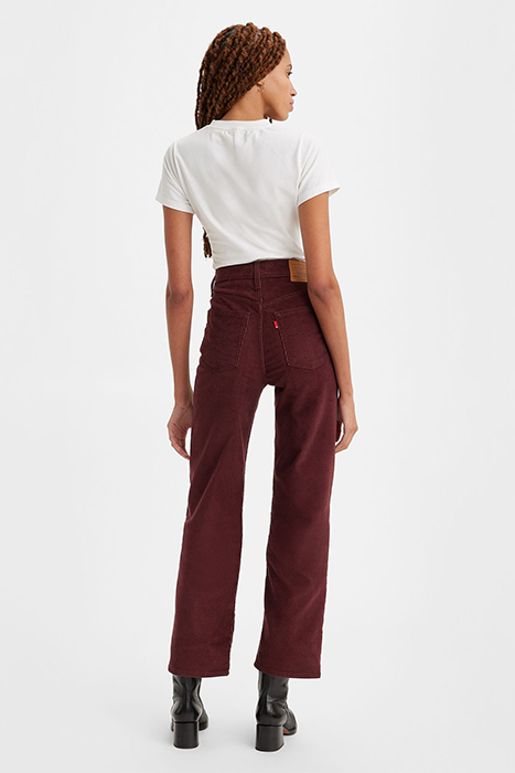 RIBCAGE STRAIGHT JEANS RED 2