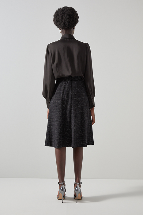 SONYA MONKEY BUTTON-DOWN SHIRT BLACK 3