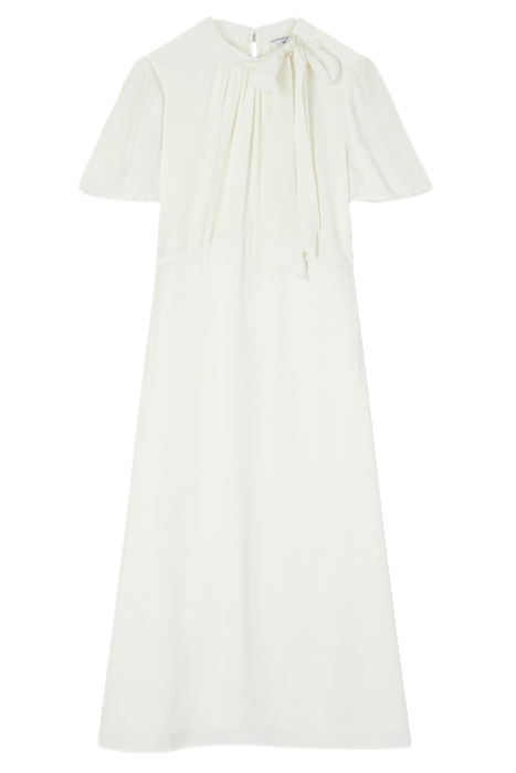 DR KLINE - TIE NECK SATIN IVORY 4