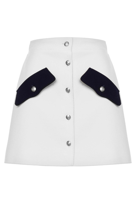 SAILOR MOOD DIAGONAL COTTON MINISKIRT WHITE 3