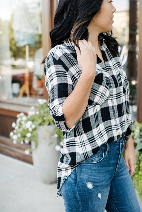 SPLIT BACK BUTTON DOWN HIGHLAND PEAK 2