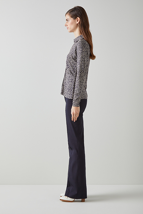 MOLLY HEART BUTTON-DOWN SHIRT NAVY/IVORY 4