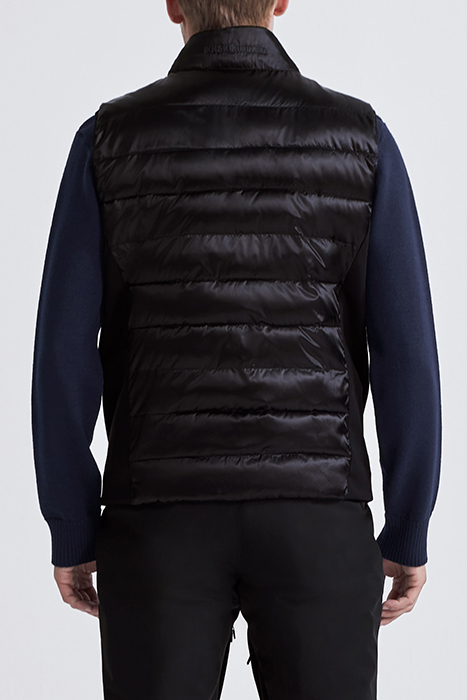 BLACK MIXED FABRIC IKKS X DUVILLARD BODYWARMER BLACK 2