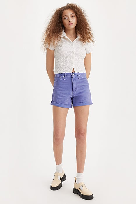 ROLLED DENIM SHORTS LAVENDER 6