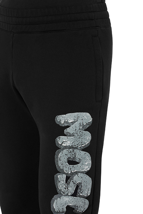 MOSCHINO X THE FLINTSTONES™ ORGANIC FLEECE TROUSERS BLACK 4