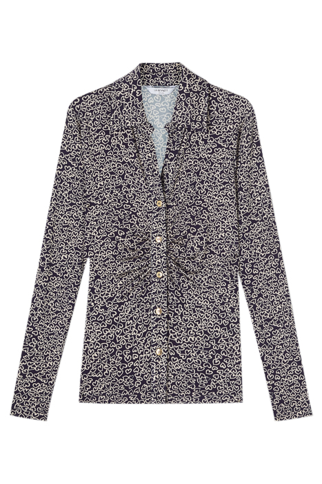 MOLLY HEART BUTTON-DOWN SHIRT NAVY/IVORY 3