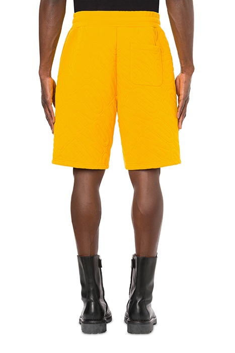 BERMUDA SHORTS IN QUILTED ALLOVER LOGO ORGANIC FLEECE YELLOW 2
