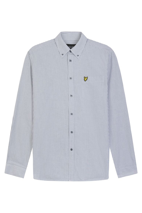 STRIPE OXFORD SHIRT GUN METAL / WHITE 4