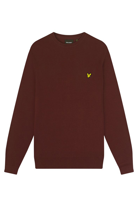 COTTON CREW NECK JUMPER BURGUNDY 4