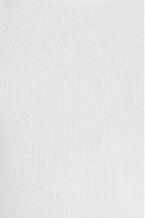 SL DENISE RIB LOGO T PURE WHITE 5