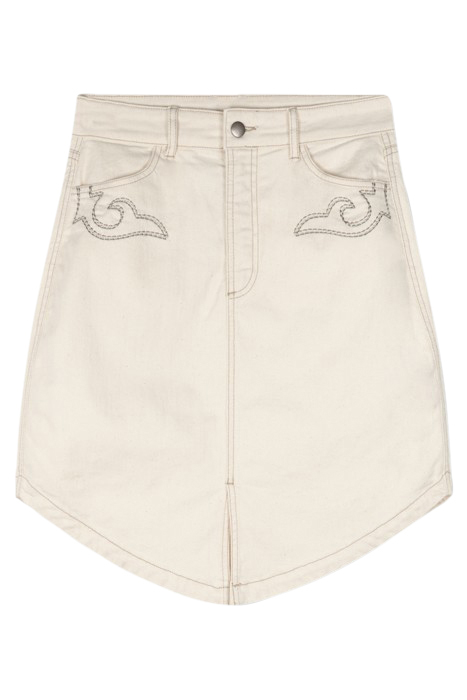 WESTERN MINI SKIRT ECRU 3