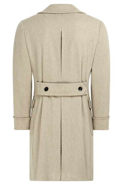 LIGHT BROWN TWILL POLO COAT 7