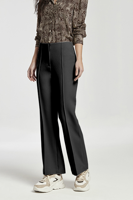 STRETCH PLAIN WAVE WATSON FLARED TROSUSERS BLACK 3