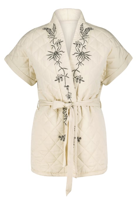 GILET CENTREPIECE EMBRO OYSTER WHITE WITH CENTREPIECE EMBRO 4