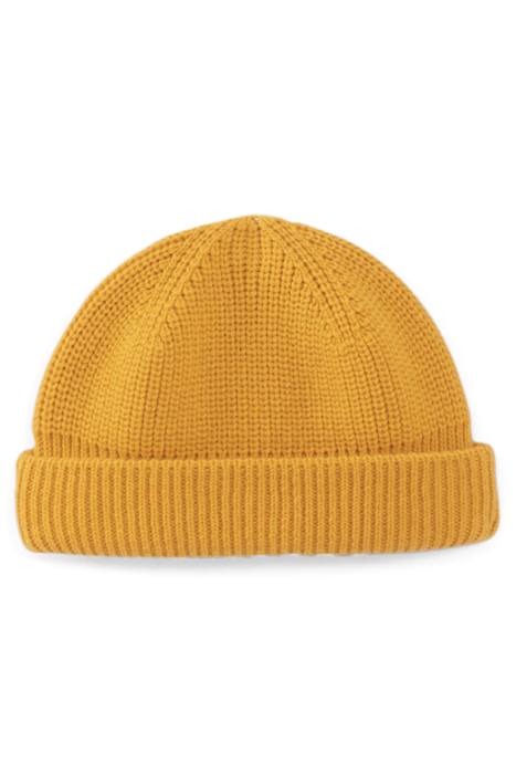 YELLOW RIBBED KNIT BEANIE YELLOW 4