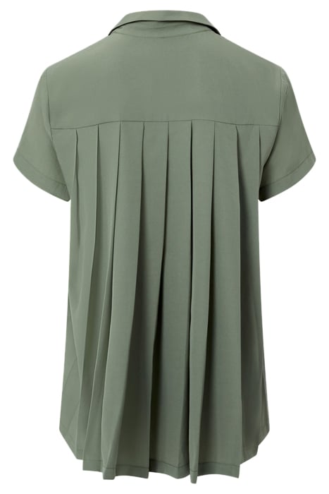 PLEAT BACK BUTTON THRU KHAKI 2