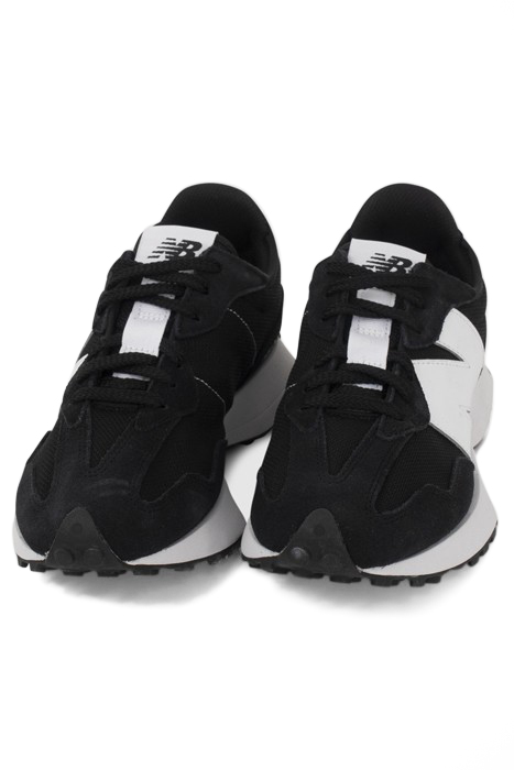 BLACK AND WHITE NEW BALANCE 327 TRAINERS BLACK 2