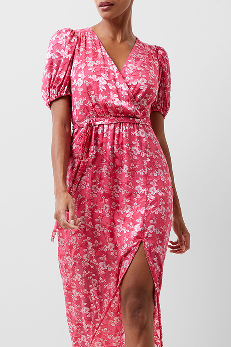 ELIANNA BURNOUT DRESS RED 3