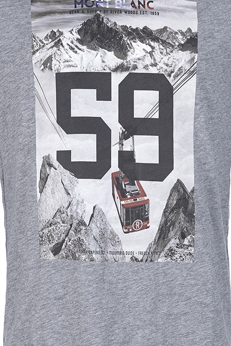 CUSTOM FIT ROUND NECK T-SHIRT IN GREY 3