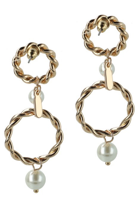 TWISTED PEARL GOLD EARRINGS GOLD PEARLS 2
