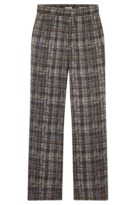 ELASTIC WAIST PANT TWEED PLAID 3