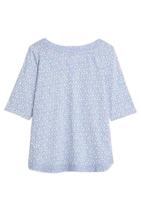 WEAVER JERSEY TOP BLUE PRINTED 3