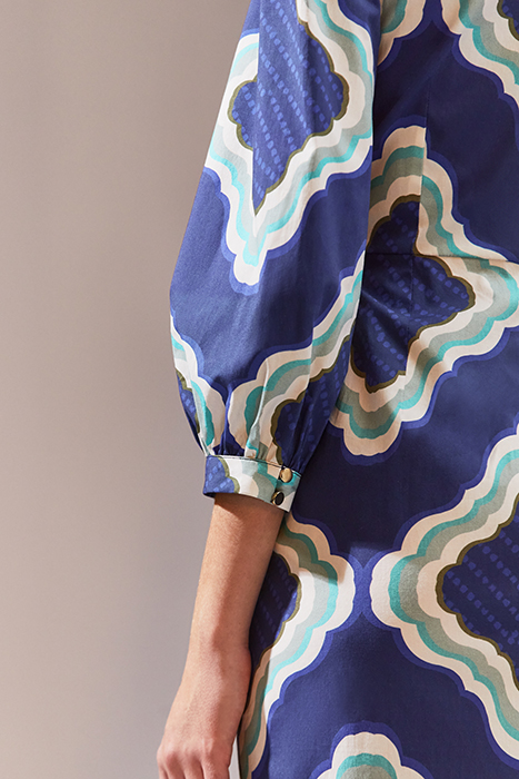 DANIELA- TIE MIDI DRESS NAVY MULTICOLOR 7