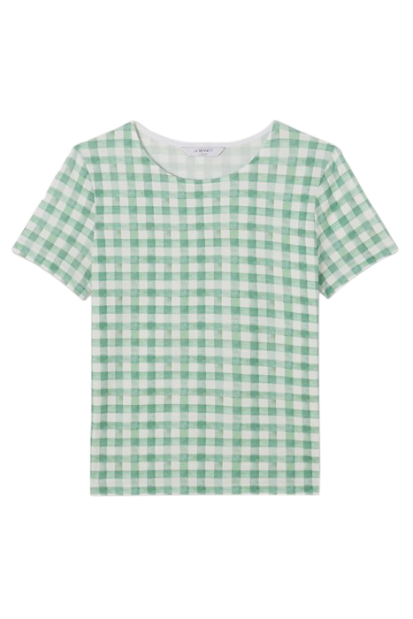 CALDER GINGHAM T-SHIRT CREAM 4