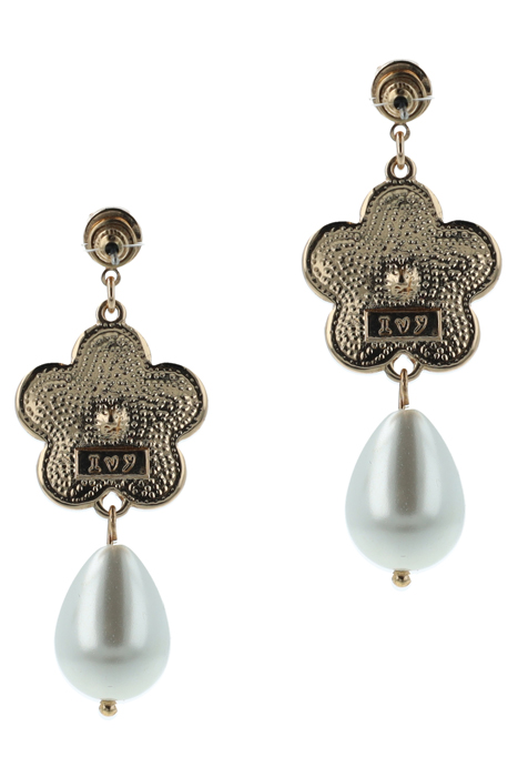 BLUE FLOWER ENAMEL EARRINGS BLUE 3