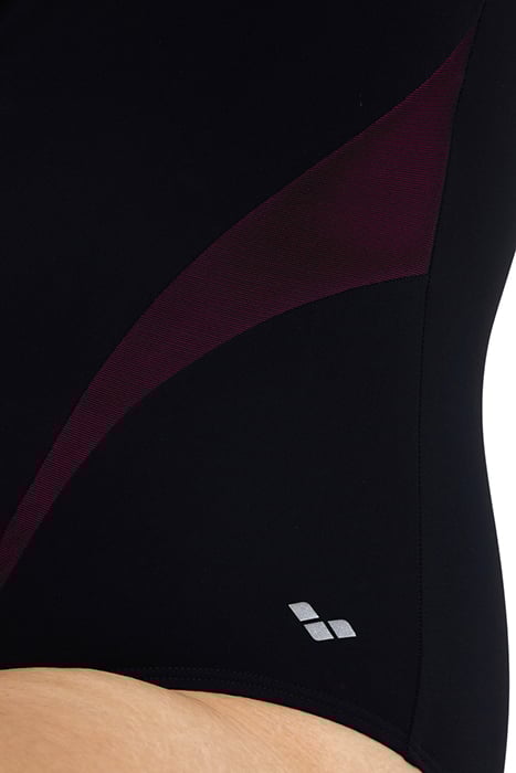 W ISABEL LIGHT CROSS BACK ONE PIECE PLUS BLACK-WHITE 9