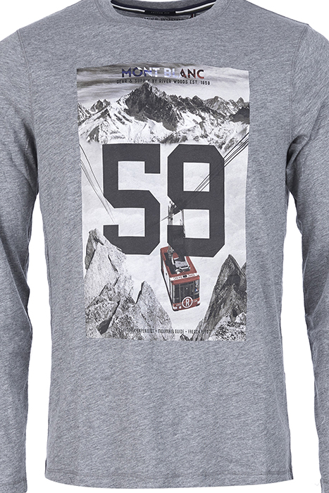 CUSTOM FIT ROUND NECK T-SHIRT IN GREY 2