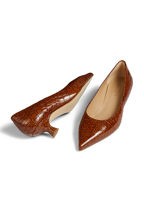 DAKOTA - POINTED CROC EFF GINGER 3