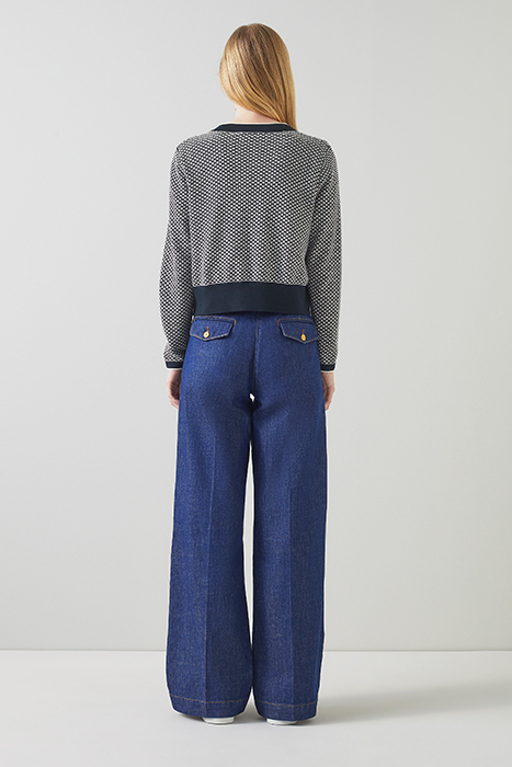 HONEY - CARDIGAN NAVY/IVORY 2