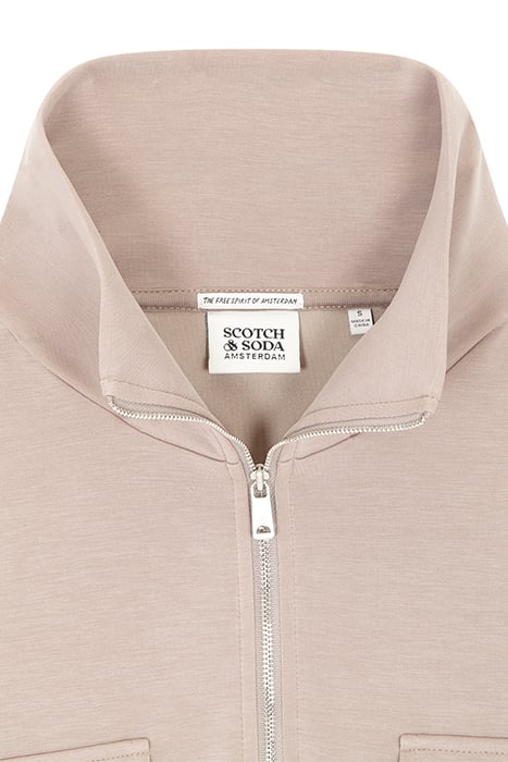 PATCH PKT ZIP FRONT MOCK NECK FUNGI 9