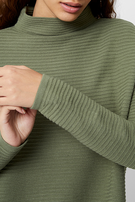 BABYSOFT LENA L/S HIGH NK JMPR KHAKI 4