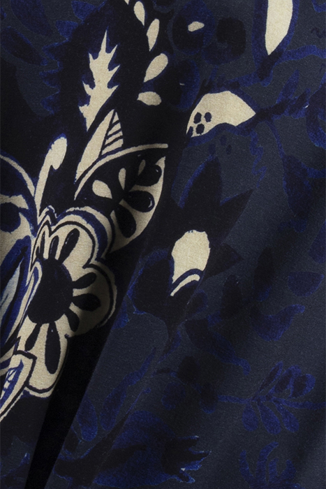 LOOSE TEE CREW 3/4 SLEEVES, PRINT DARK BLUE WITH CENTREPIECE 3