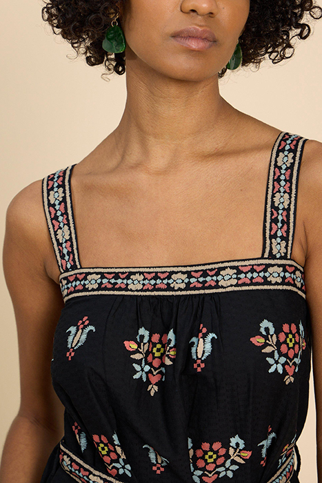 FIONA MAXI DRE BLACK PRINTED 4