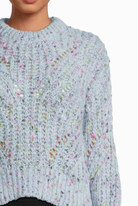 SHORT LIGHT BLUE NEPS SWEATER 4