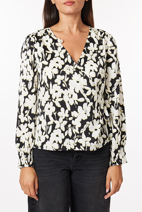 WRAP BLOUSE BLACK NIGHT FLORAL 3
