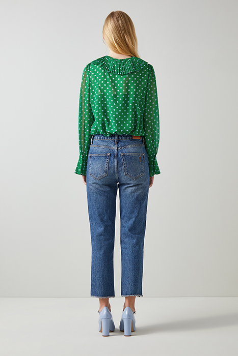 DITA - BUTTON-DOWN SHIRT GREEN/BLUE 3