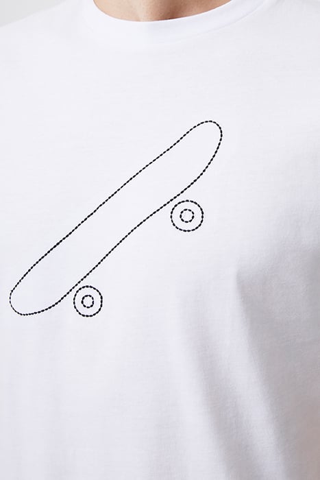 SKATEBOARD EMBROIDERY WHITE 6