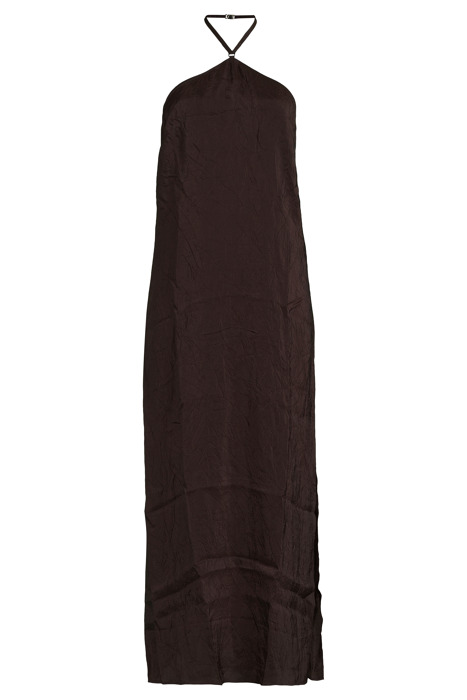 DEEP BACK CRINKLE DRESS DARK CHOCO 3